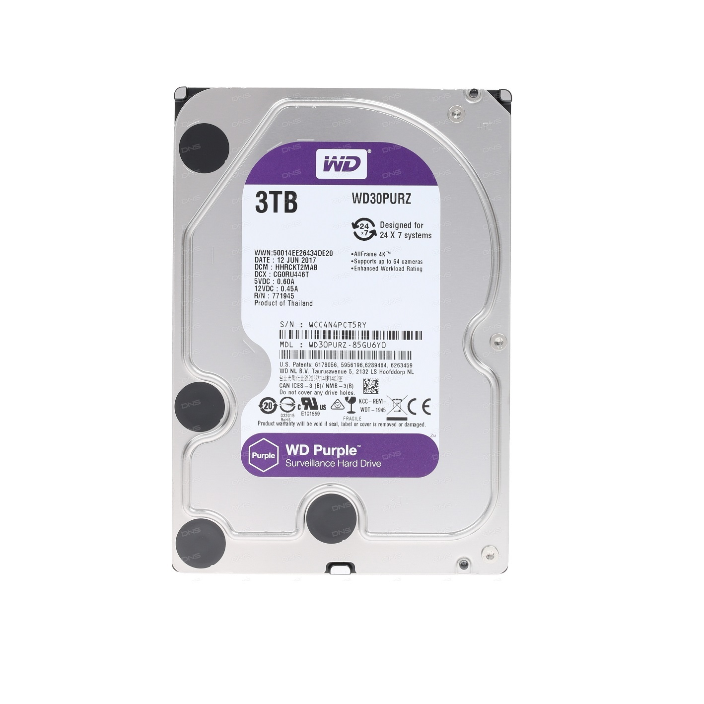 Жесткий диск WD Purple WD30PURZ Жесткий диск WD Purple WD30PURZ
