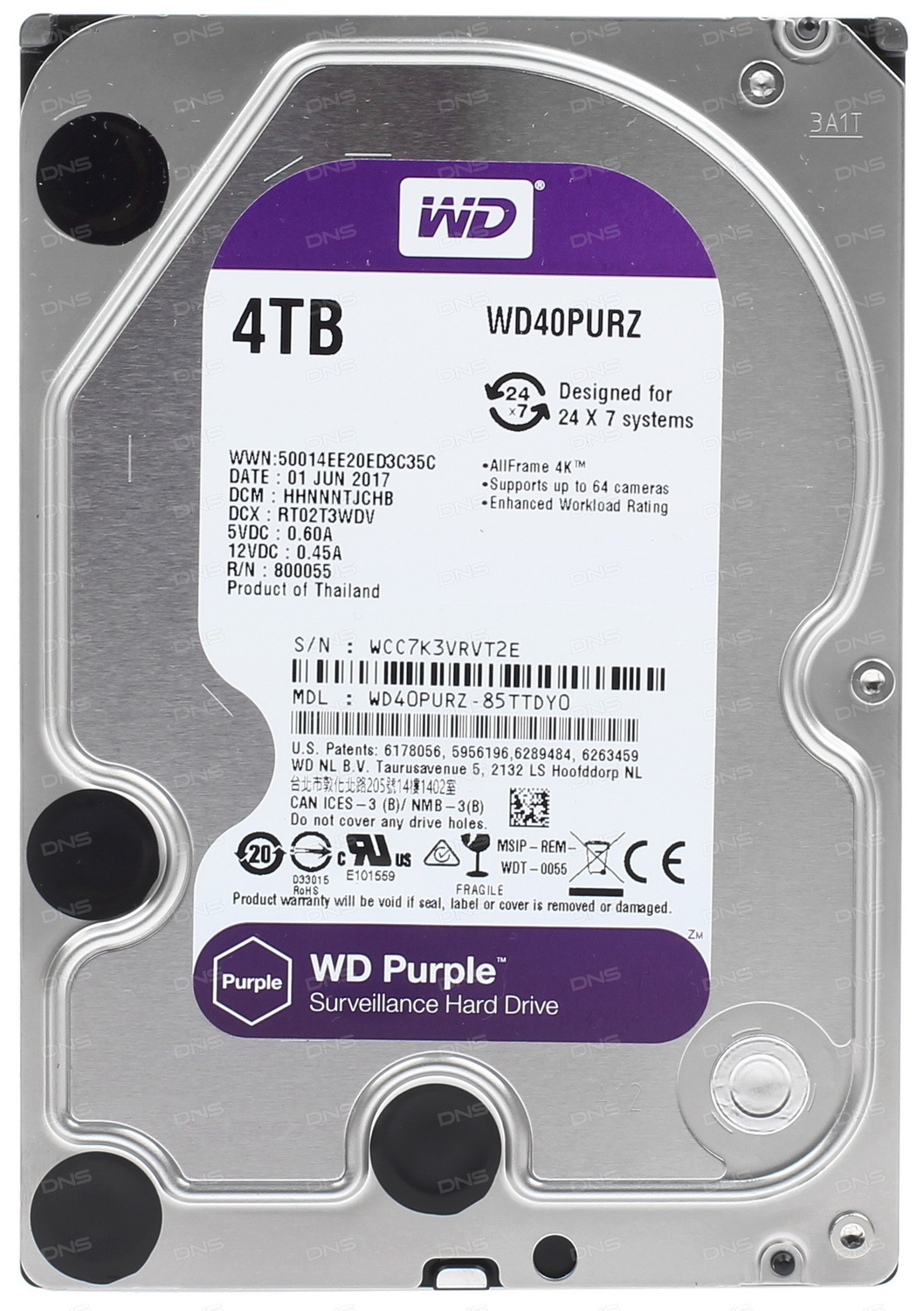 Жесткий диск WD Purple WD40PURZ Жесткий диск WD Purple WD40PURZ