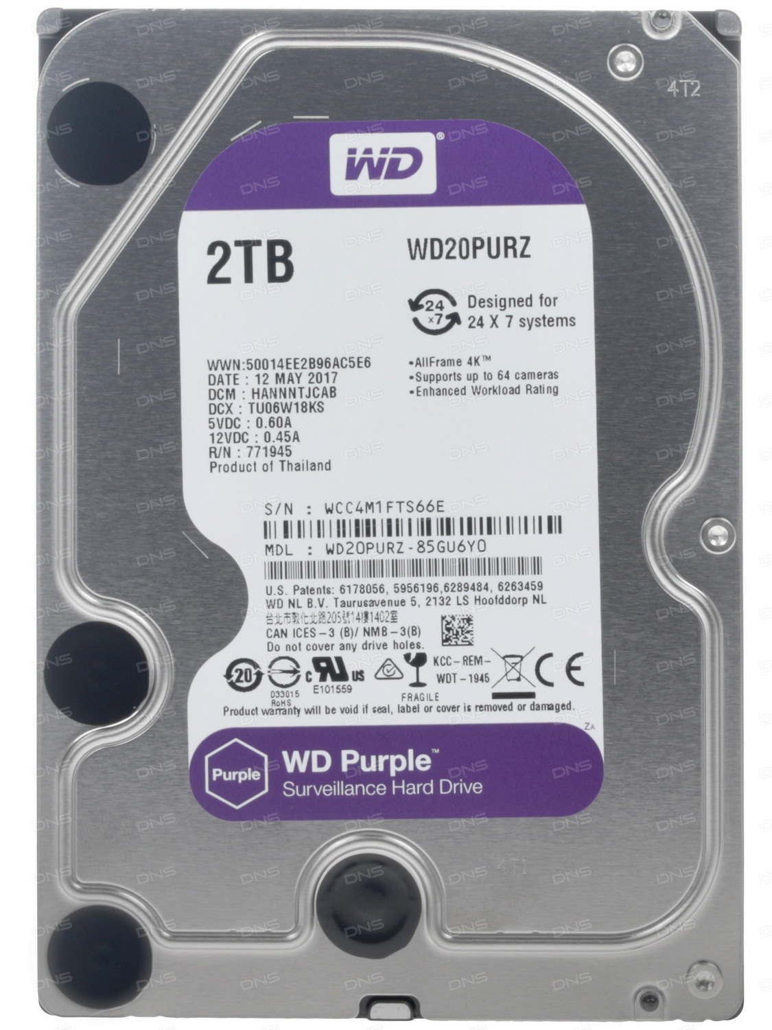 Жесткий диск WD Purple WD20PURZ Жесткий диск WD Purple WD20PURZ